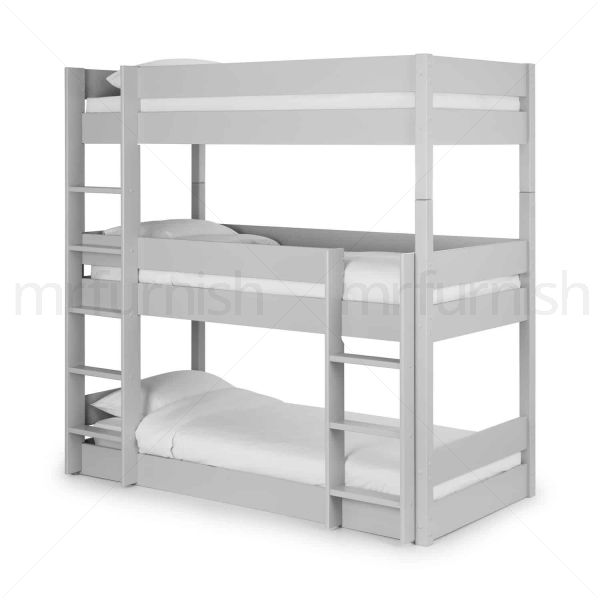 Buy Trio Triple Wooden Bunk Bed by Julian Bowen. Free Delivery Up to