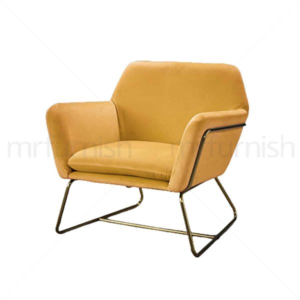 Buy Charles Lounge Armchair in Mustard by LPD. Free Delivery Up