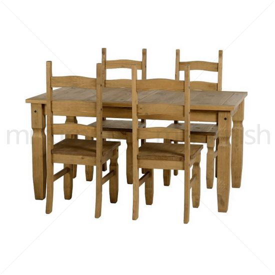 Corona 5ft Dining Table with 4 Chairs