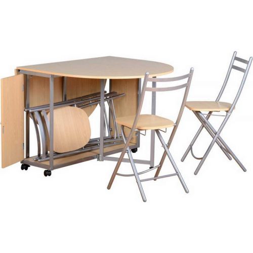 Budget Butterfly Dining Table with 4 Foldable Chairs