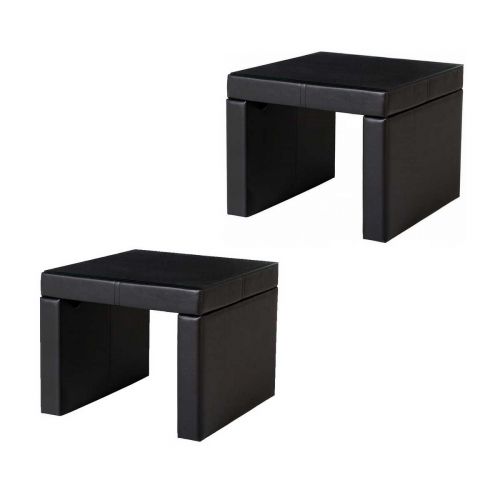 Luxor Glass Top Bedside / Lamp Table (Set of 2)