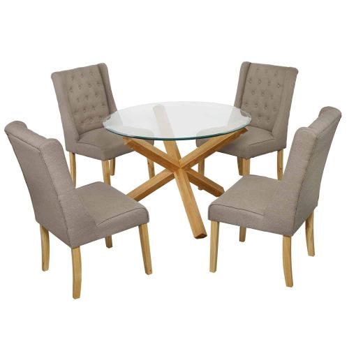 Oporto Dining Table with 4 Verona Dining Chairs
